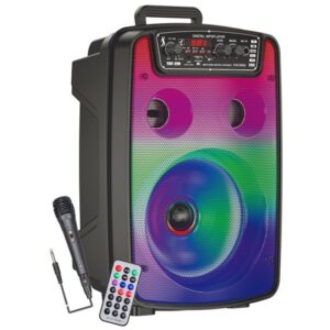 Cassa acustica ricaricabile 8" 10W luci LED Bluetooth/FM/USB KSC-688