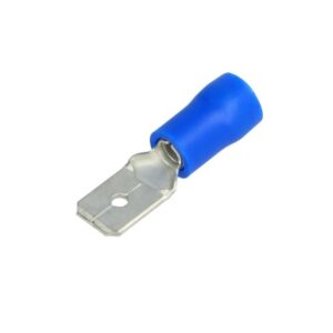 Connettore faston a linguetta blu 6.3mm 1.5-2.5mm confezione da 100