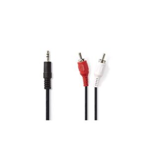 Cavo Audio Stereo | Maschio da 3,5 mm - 2x RCA maschio | 3.0 m | Nero