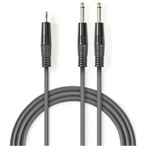 Cavo audio stereo 2x 6,35mm-3.5mm maschio 1.5m