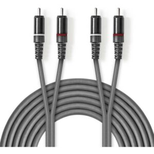 Cavo audio stereo 2xRCA maschio-maschio 1.5m