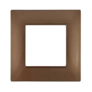 Placca in tecnopolimero 2 posti color rame compatibile Vimar Plana