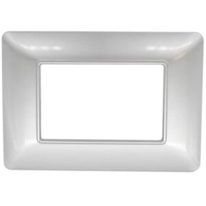 Placca in tecnopolimero 3P argento compatibile Matix