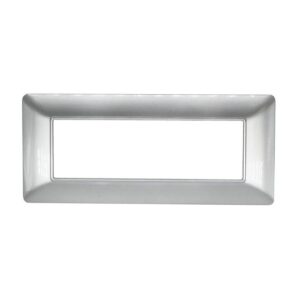 Placca in tecnopolimero 6P argento compatibile Matix