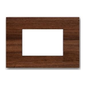 Placca 3 posti ciliegio compatibile Living International