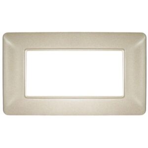 Placca in tecnopolimero 4P color sabbia compatibile Matix