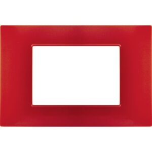Placca 3P Tecnopolimero 12x8cm Corallo compatibile Vimar Plana