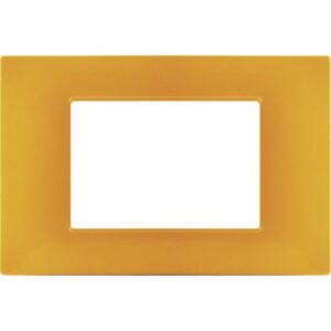 Placca 3P Tecnopolimero 12x8cm Arancio compatibile Vimar Plana