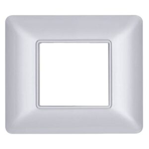 Placca in tecnopolimero 2P argento compatibile Matix