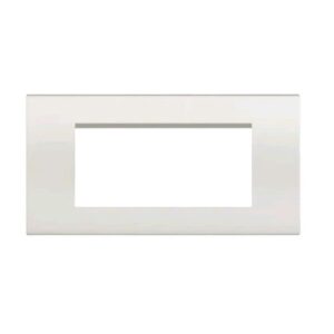 Placca 7 posti bianca compatibile Living International