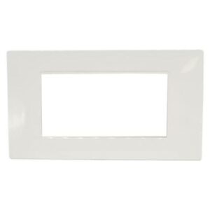 Placca 4 posti bianca compatibile Vimar Plana