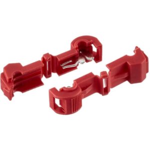 Morsetto di collegamento per filo a T rosso 100pz