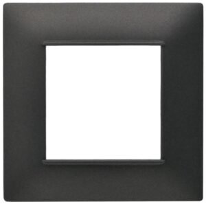 Placca 2 posti testa di moro Soft Touch compatibile Vimar Plana