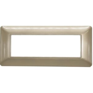 Placca in tecnopolimero 6P champagne compatibile Matix
