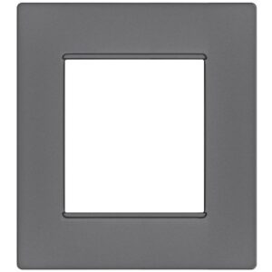 Placca 2 posti grigio Soft Touch compatibile Vimar Plana