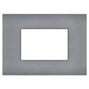 Placca 3 posti grigio compatibile Vimar Arké