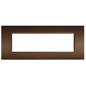 Placca in tecnopolimero 7 posti color bronzo compatibile Living International