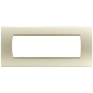Placca in tecnopolimero 7 posti color champagne compatibile Living International
