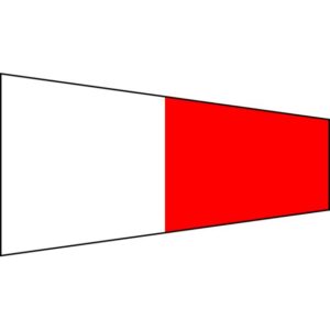 Bandiera Triangolare Segnalazione Nautica Interrogativa 340x100x30cm