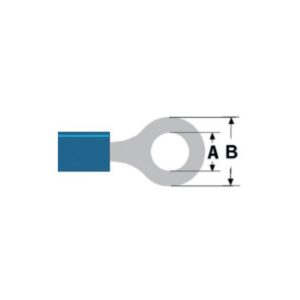 Connettore Fast On 4.3mm/8.0mm Femmina Blu