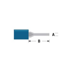 Connettore Fast On 1.9mm Maschio Blu