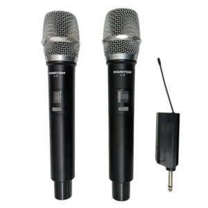 Coppia di microfoni Wireless ricaricabili UHF L-2