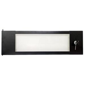 Porta in vetro temperato da 3 mm con serratura per armadio rack da 4U